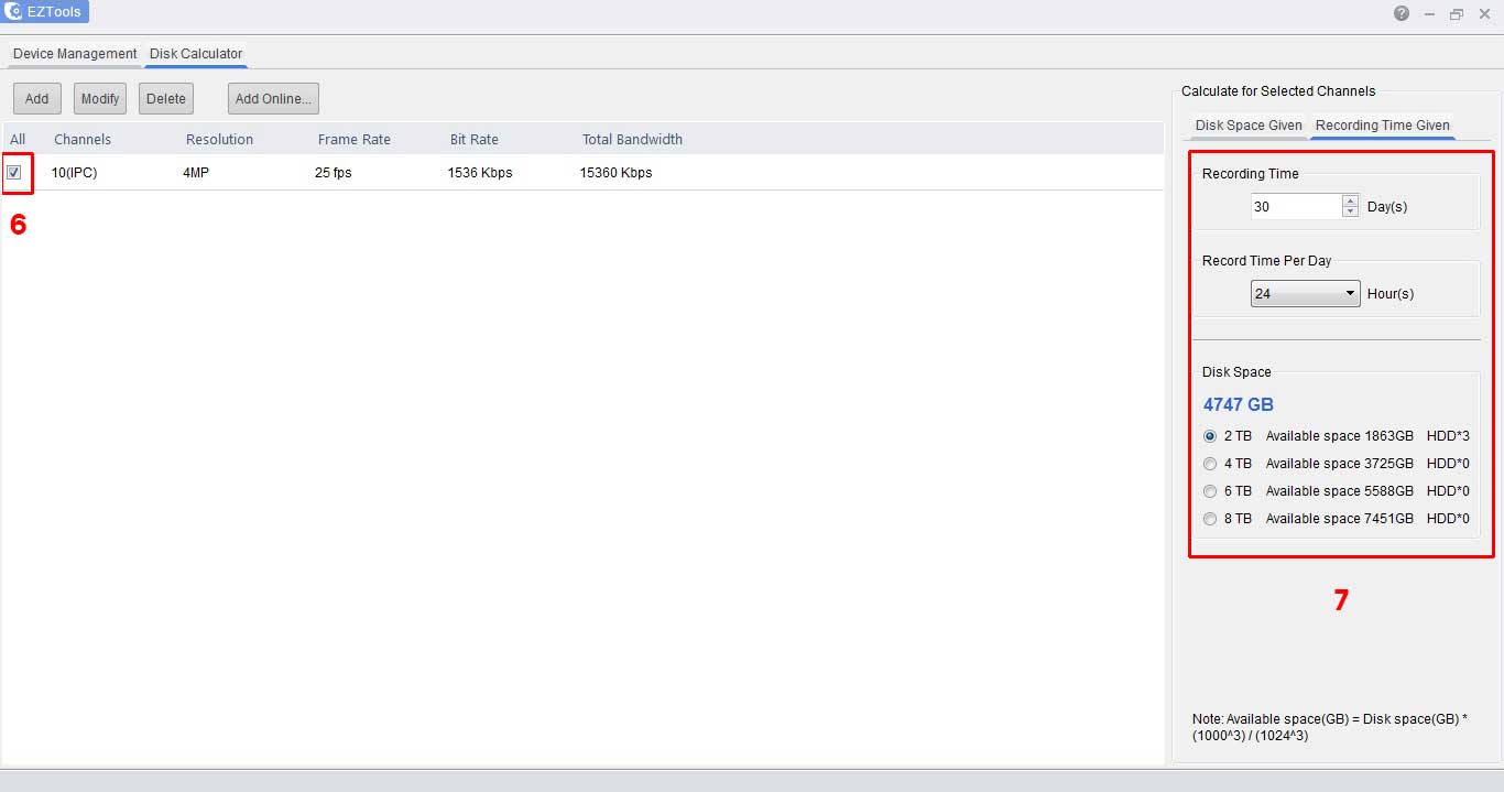 نحوه محاسبه میزان فضای مورد نیاز دوربین مداربسته